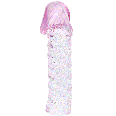 Guaina in Rete TPR Trasparente e Rosa per Il Pene - 11,7 x3,6 cm